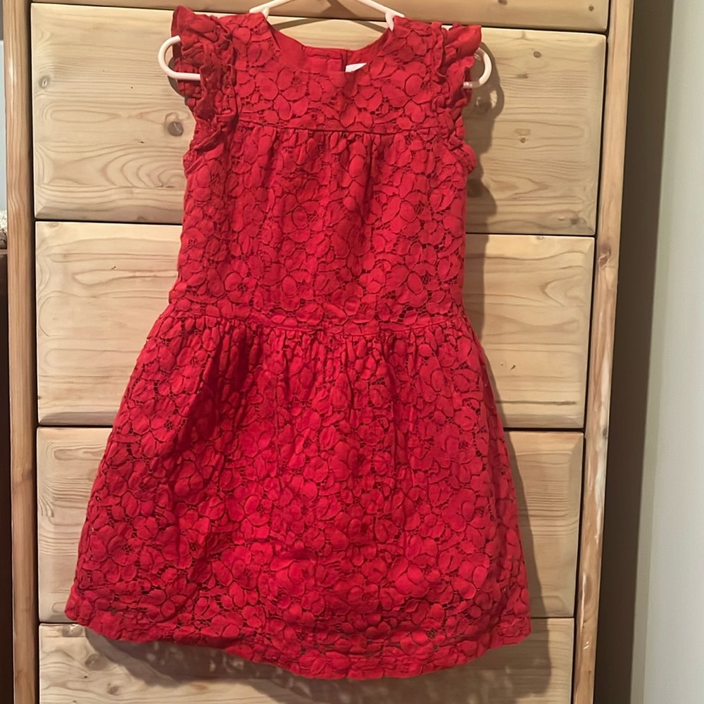 Lace red   Baby gap dress 081